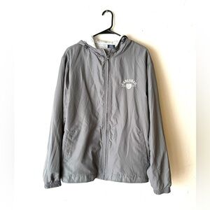 MV Sport Full Zip Hooded Lined Gray Jacket w/Carlsbad Logo Size Large EUC